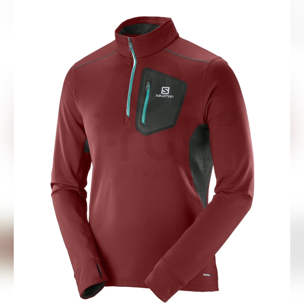 Salomon | Trail Runner Red Warm Mid Long Sleeve Shirt